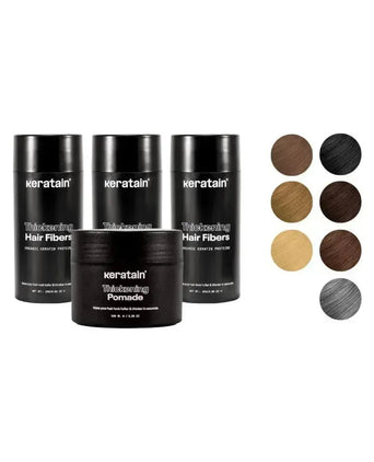 3x Keratain haarvezels + gratis Keratain pommade 3x Keratain haarvezels + gratis Keratain pommade - Hairgivers