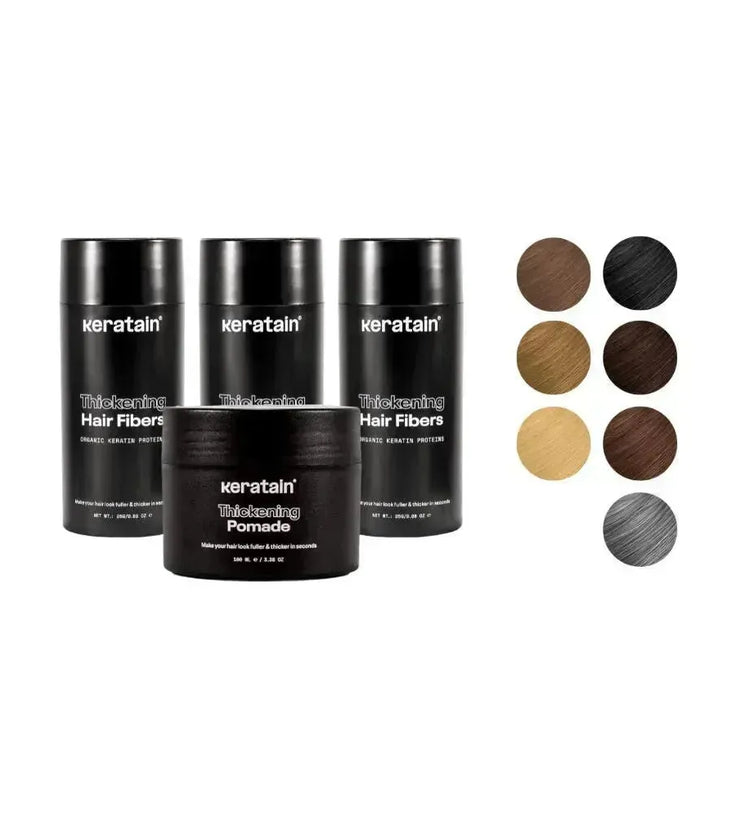 3x Keratain haarvezels + gratis Keratain pommade - Hairgivers