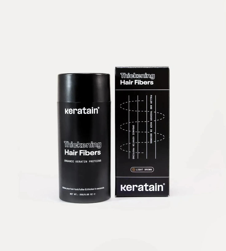 3x Keratain haarvezels + gratis Keratain pommade - Lichtbruin (25 gr) - Hairgivers