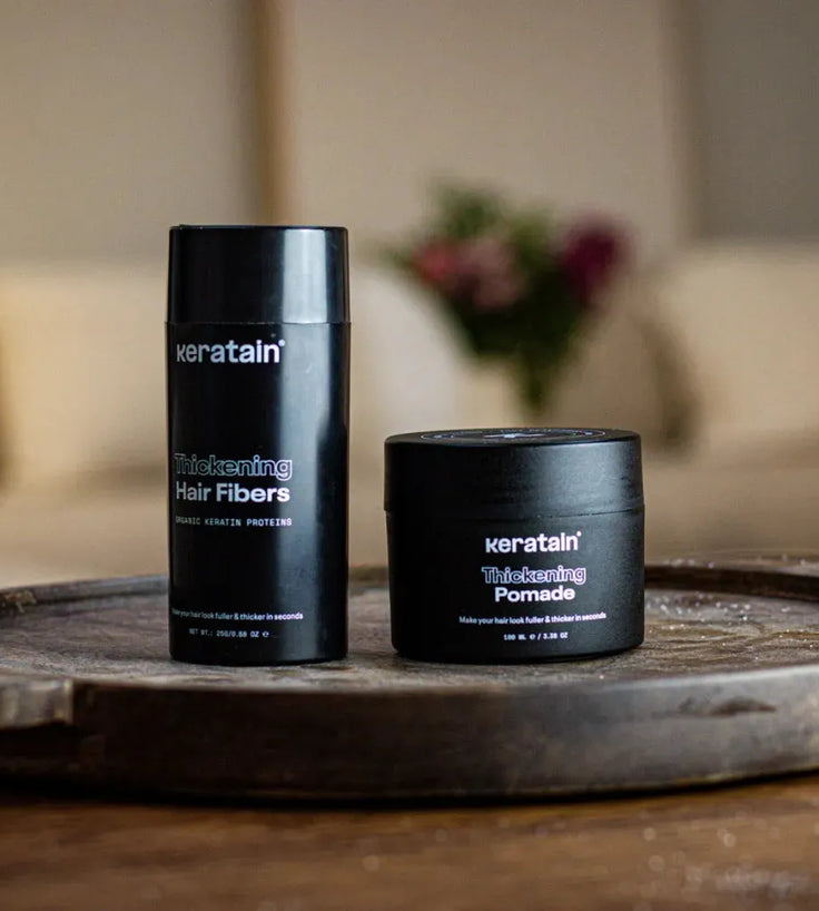 3x Keratain haarvezels + gratis Keratain pommade - Lichtbruin (25 gr) - Hairgivers
