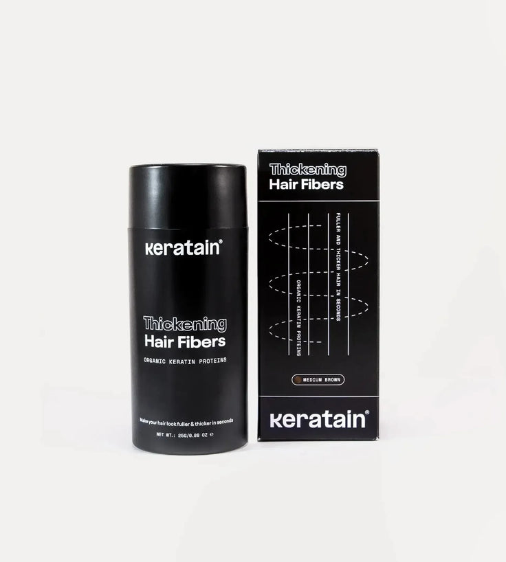 3x Keratain haarvezels + gratis Keratain pommade - Medium bruin (25 gr) - Hairgivers