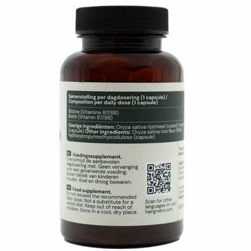 Hairgivers Biotine supplement 1000 mcg | 60 capsules (Vitamine B8) Hairgivers Biotine supplement 1000 mcg | 60 capsules (Vitamine B8)