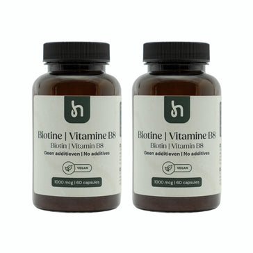 Hairgivers Biotine supplement 1000 mcg | 120 capsules (Vitamine B8) Biotine 60 capsules