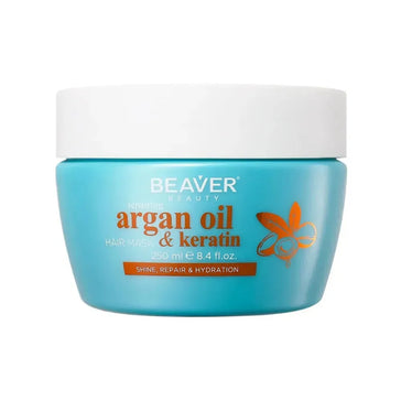 Beaver Argan Oil & Keratin repair haarmasker (250 ml) Beaver Argan Oil & Keratin repair haarmasker (250 ml) - Hairgivers