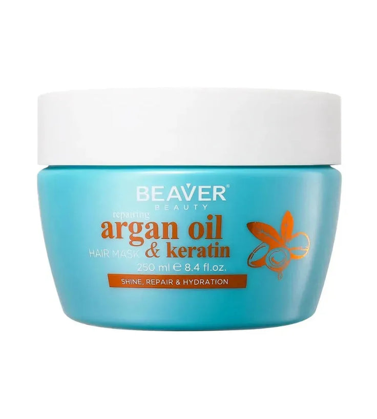 Beaver Argan Oil & Keratin repair haarmasker (250 ml) - Hairgivers