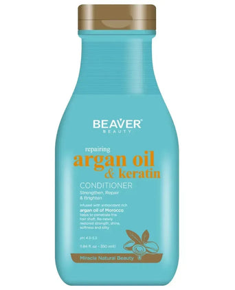 Beaver Argan Oil shampoo + conditioner + masker Beaver Argan Oil & Keratin repairing behandeling - Hairgivers