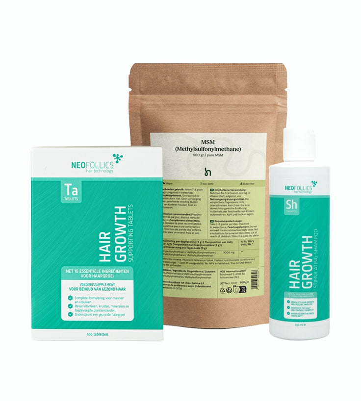 Neofollics Shampoo + Tablets & Hairgivers MSM poeder