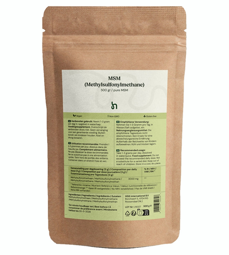 Hairgivers MSM poeder 99,9% puur | 500 gr (Methylsulfonylmethaan)