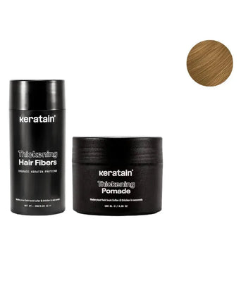 Keratain pommade + Keratain haarvezels - Donkerblond (25 gr) Keratain pommade + Keratain haarvezels - Donkerblond (25 gr) - Hairgivers