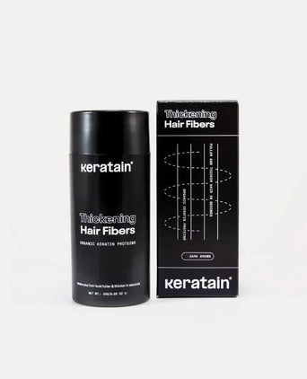 Keratain pommade + Keratain haarvezels - Donkerbruin (25 gr) Keratain pommade + Keratain haarvezels - Donkerbruin (25 gr) - Hairgivers