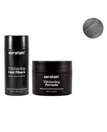 Keratain pommade + Keratain haarvezels - Grijs (25 gr) Keratain pommade + Keratain haarvezels - Grijs (25 gr) - Hairgivers