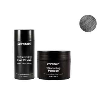 Keratain pommade + Keratain haarvezels - Grijs (25 gr) Keratain pommade + Keratain haarvezels - Grijs (25 gr) - Hairgivers