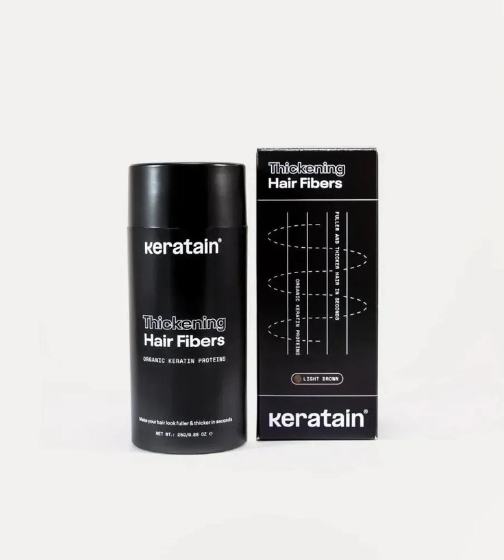 Keratain pommade + Keratain haarvezels - Lichtbruin (25 gr) - Hairgivers