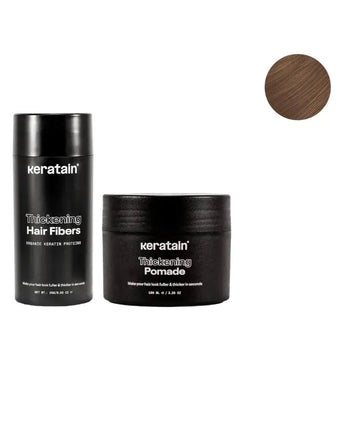 Keratain pommade + Keratain haarvezels - Lichtbruin (25 gr) Keratain pommade + Keratain haarvezels - Lichtbruin (25 gr) - Hairgivers