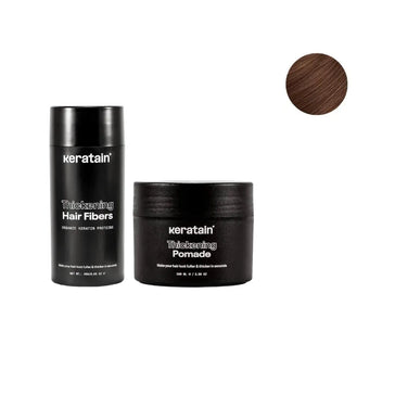 Keratain pommade + Keratain haarvezels - Medium bruin (25 gr) Keratain pommade + Keratain haarvezels - Medium bruin (25 gr) - Hairgivers