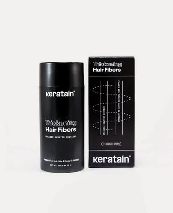 Keratain pommade + Keratain haarvezels - Medium bruin (25 gr) Keratain pommade + Keratain haarvezels - Medium bruin (25 gr) - Hairgivers