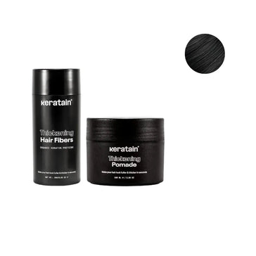Keratain pommade + Keratain haarvezels - Zwart (25 gr) Keratain pommade + Keratain haarvezels - Zwart (25 gr) - Hairgivers