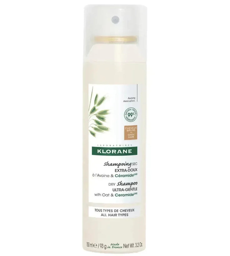 Klorane droogshampoo alle haartypes Havermelk - donker haar (150 ml) - Hairgivers