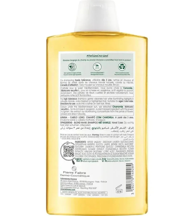 Klorane shampoo voor blonde highlights Kamille (400 ml) - Hairgivers