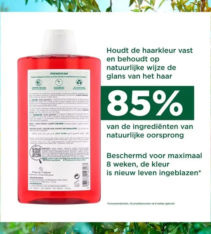 Klorane shampoo voor gekleurd haar Granaatappel (400 ml) - Hairgivers