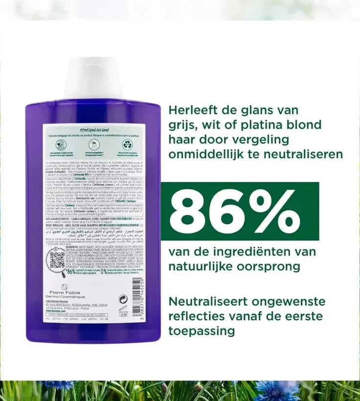 Klorane zilvershampoo Duizendguldenkruid (400 ml) - Hairgivers