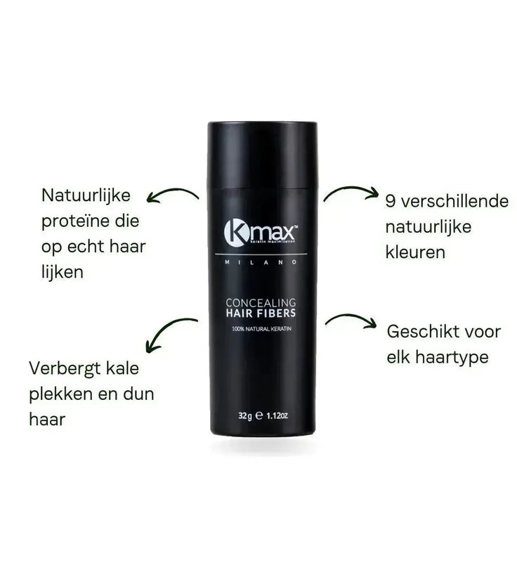 Kmax haarvezels om haarverlies te camoufleren - Hairgivers