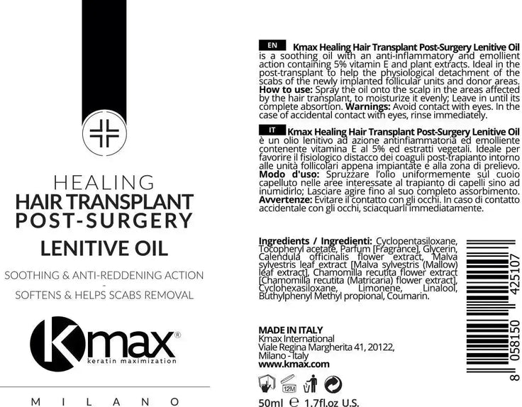 Kmax hair transplant lenitive oil - Hairgivers