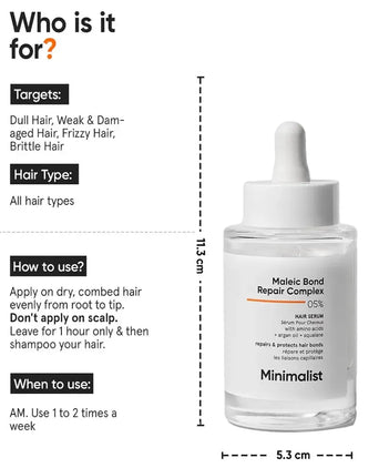 Minimalist Maleic Bond Repair Complex 05% ceramide serum Minimalist Maleic Bond Repair Complex 05% ceramide serum - Hairgivers