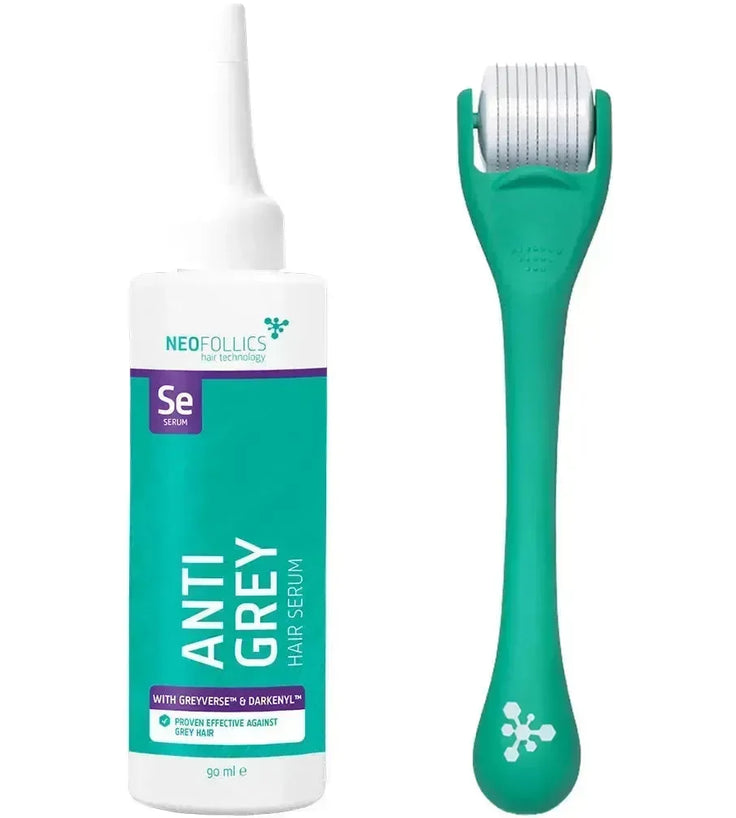 Neofollics anti-grey serum + scalp roller - Hairgivers
