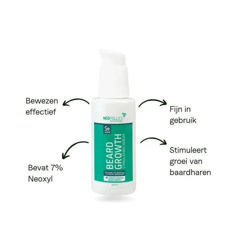 Neofollics baardgroei serum 3-pack (7% Neoxyl) - Hairgivers