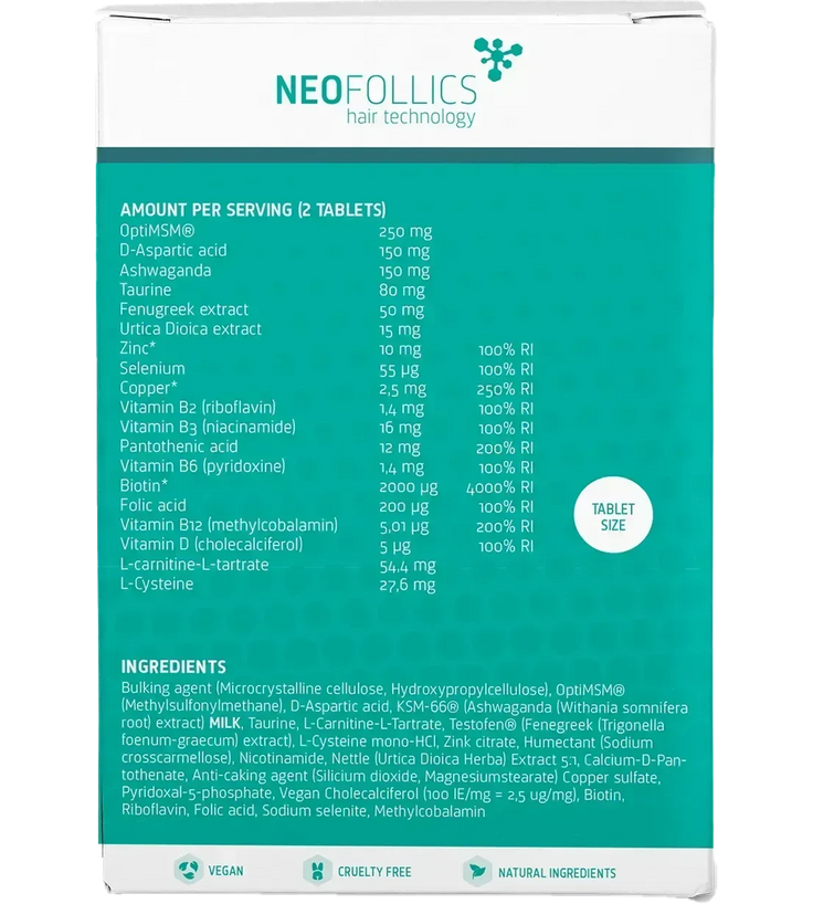 Neofollics baardgroei tablets - Hairgivers