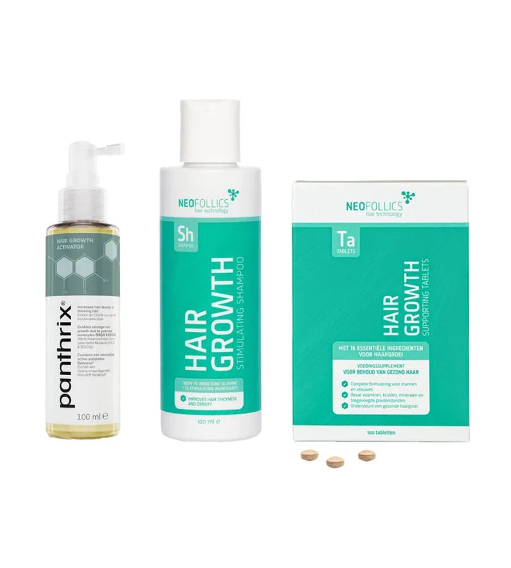 Panthrix haargroei serum + Neofollics shampoo & tablets - Hairgivers