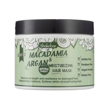Shakebar Macadamia & Argan Oil moisturizing haarmasker Shakebar Macadamia & Argan Oil moisturizing haarmasker - Hairgivers
