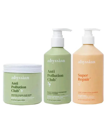 Abyssian shampoo + conditioner + masker Abyssian droog haar behandeling - Hairgivers