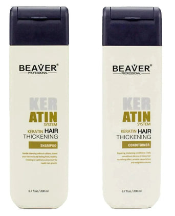 Beaver keratine shampoo (200 ml) + conditioner (200 ml) Beaver keratine shampoo (200 ml) + conditioner (200 ml) - Hairgivers