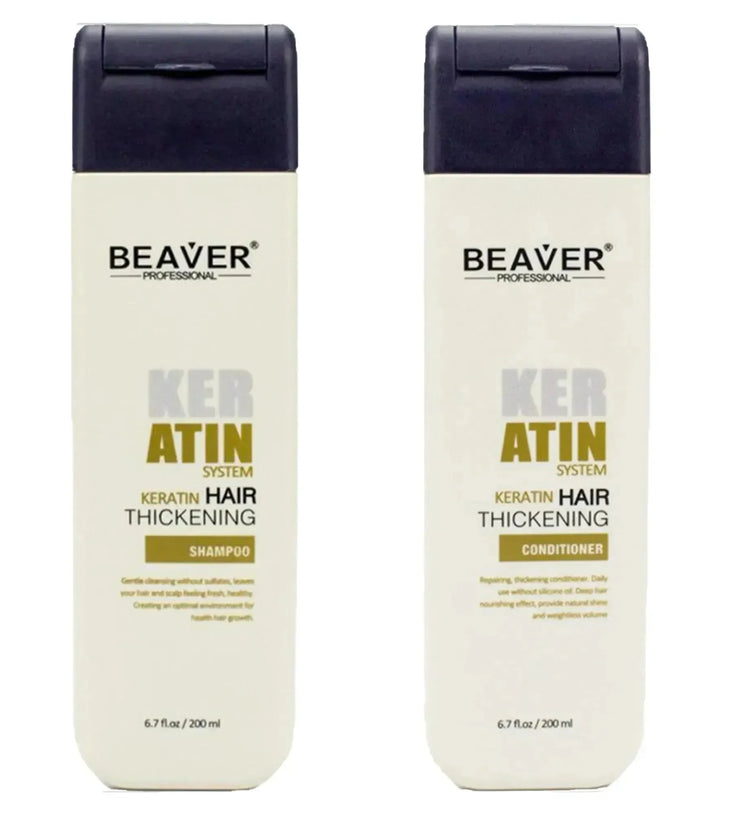 Beaver keratine shampoo (200 ml) + conditioner (200 ml) - Hairgivers