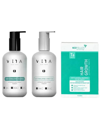 Veta Shampoo + Conditioner & Neofollics Tablets Behandeling voor beginnend vrouwelijk erfelijk haarverlies - Hairgivers