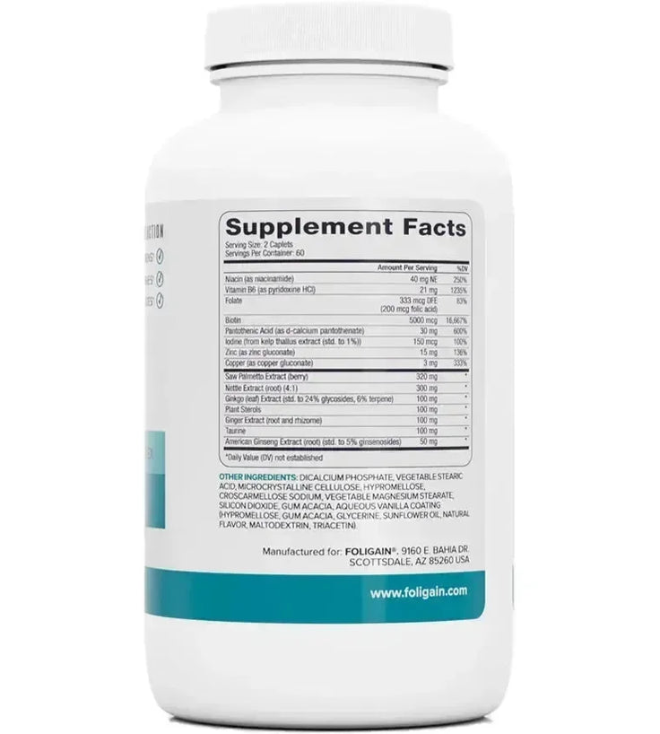 Foligain haargroei capsules (120 capsules) - Hairgivers