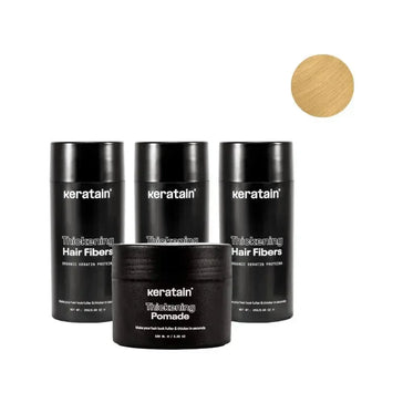 3x Keratain haarvezels + gratis Keratain pommade - Blond (25 gr) - Hairgivers