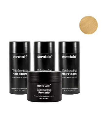 3x Keratain haarvezels + gratis Keratain pommade - Blond (25 gr) - Hairgivers