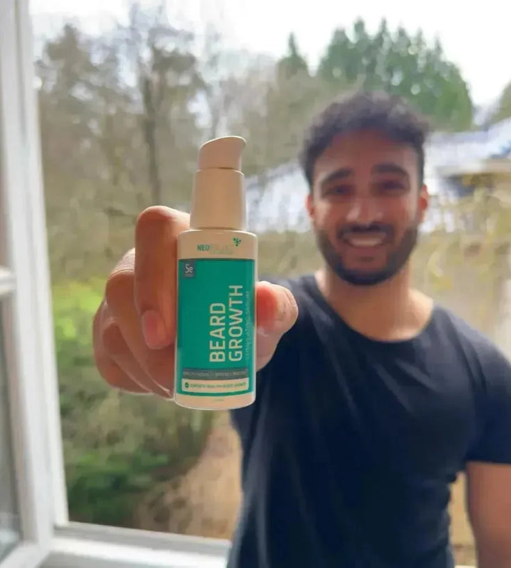 4x Neofollics baardgroei serum + gratis baardroller - Hairgivers