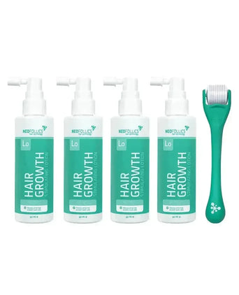4x Neofollics lotion + gratis scalp roller - Hairgivers