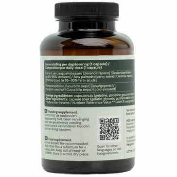 Hairgivers Saw palmetto supplement 320 mg | 180 capsules (Zaagbladpalm)