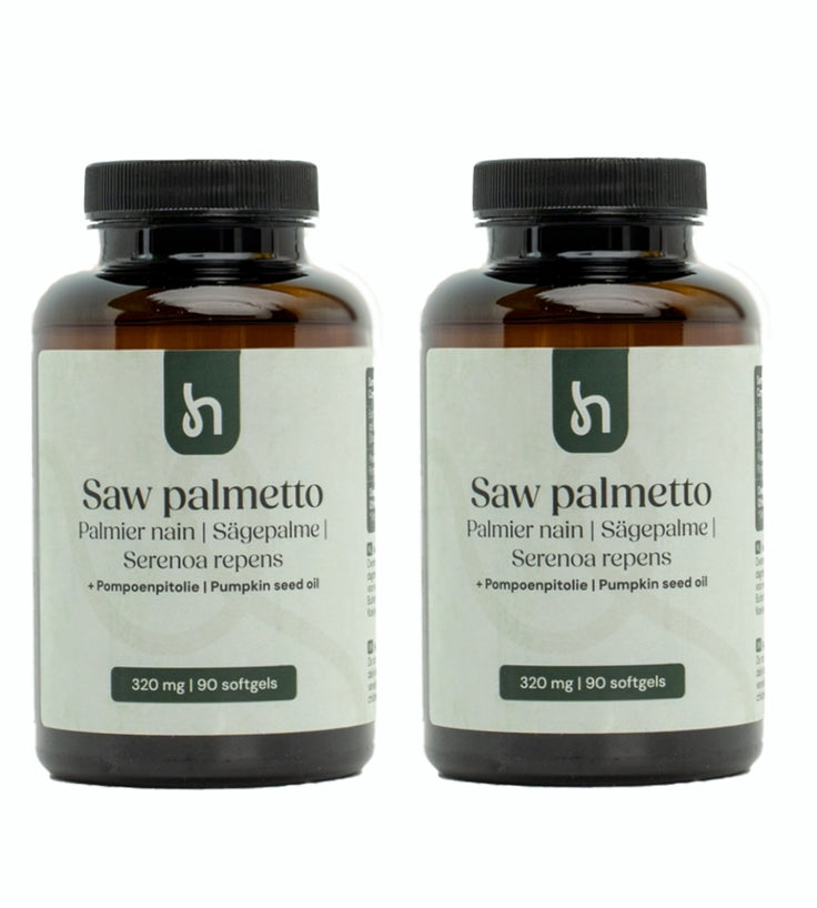 Hairgivers Saw palmetto supplement 320 mg | 180 capsules (Zaagbladpalm)