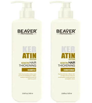 Beaver keratine shampoo + conditioner (410 ml) - Hairgivers