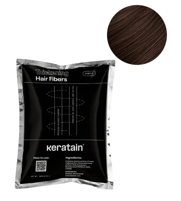 Keratain haarvezel sample (3 ml) - donkerbruin - Hairgivers