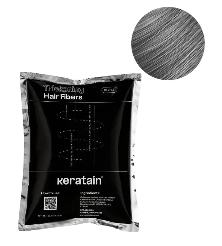 Keratain haarvezel sample (3 ml) - grijs - Hairgivers