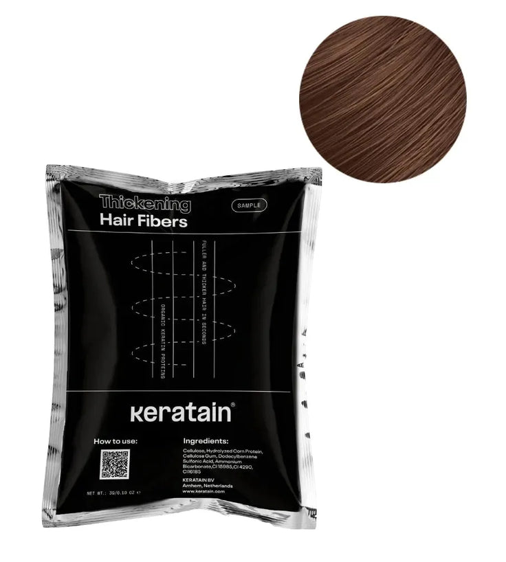 Keratain haarvezel sample (3 ml) - medium bruin - Hairgivers
