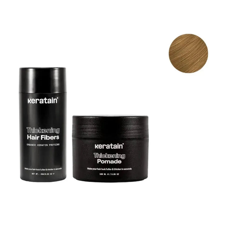 Keratain pommade + Keratain haarvezels - Donkerblond (25 gr) - Hairgivers