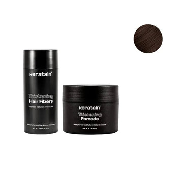 Keratain pommade + Keratain haarvezels - Donkerbruin (25 gr) - Hairgivers